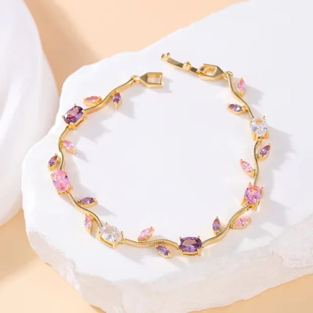 Tulip Bracelet – Premium Quality Stainless Steel Elegant Bracelet for Women  golden base