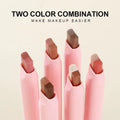 Dragon Ranee 2 Color Eyeshadow Stick - Dual Shade Makeup Pen Double Color Shimmer Matte Eye Shadow Cosmetics For Women Beauty Smooth Blend - Shade 5