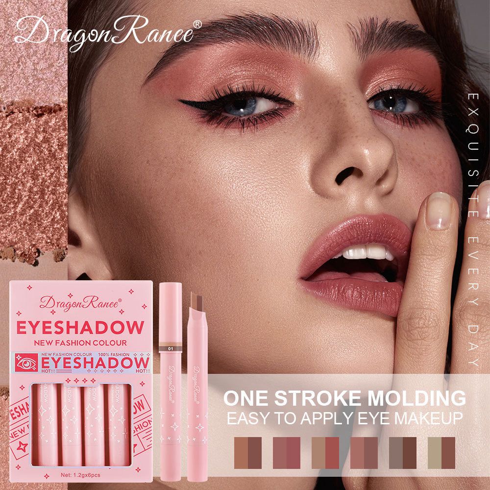 Dragon Ranee 2 Color Eyeshadow Stick - Dual Shade Makeup Pen Double Color Shimmer Matte Eye Shadow Cosmetics For Women Beauty Smooth Blend - Shade 5