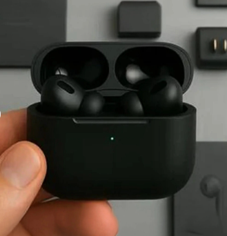 Black AirPods Pro 2 Wireless Bluetooth Earbuds With Charging Case