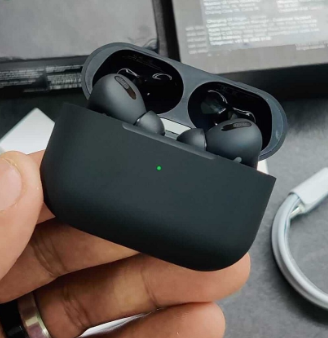 Black AirPods Pro 2 Wireless Bluetooth Earbuds With Charging Case