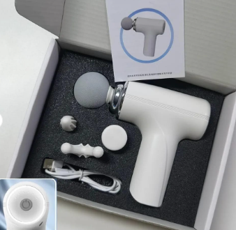 4-in-1 Rechargeable Massage Gun – Multi-Functional Deep Tissue Body Massager with 4 Massage Heads, Type-C Charging & Long Battery Life