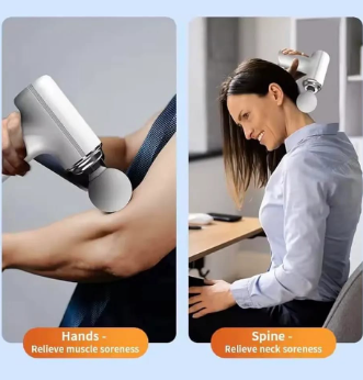 4-in-1 Rechargeable Massage Gun – Multi-Functional Deep Tissue Body Massager with 4 Massage Heads, Type-C Charging & Long Battery Life